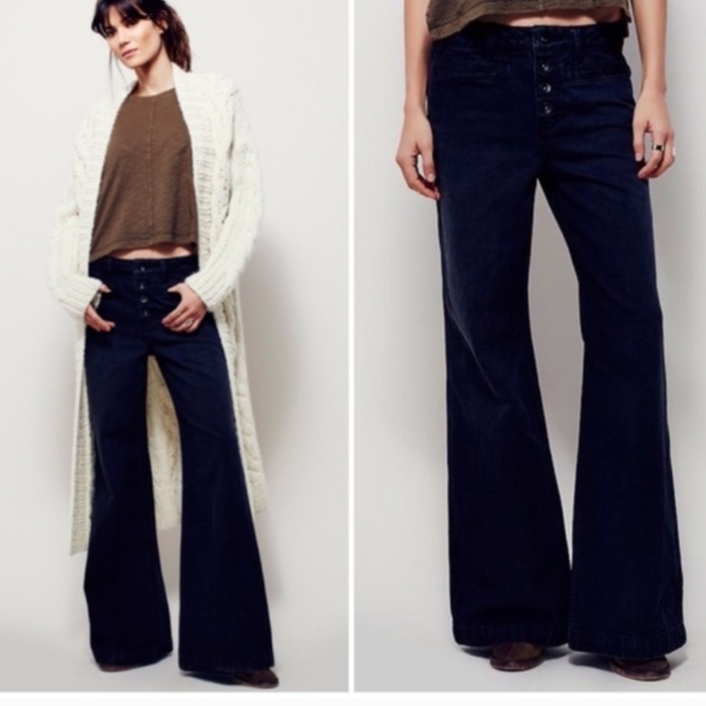 Free People Avendale Wide Leg Jeans